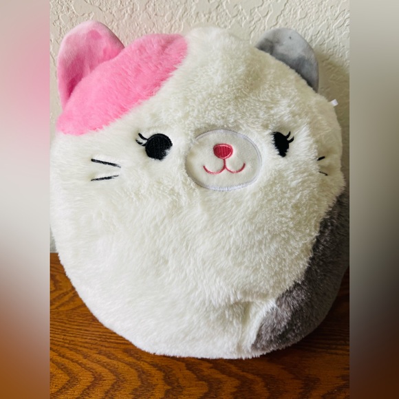 SQUISHMALLOWS FuzzaMallows - Karina The Fuzzy Cat - Soft Plush Stuffed Toy - 12” - Picture 2 of 5